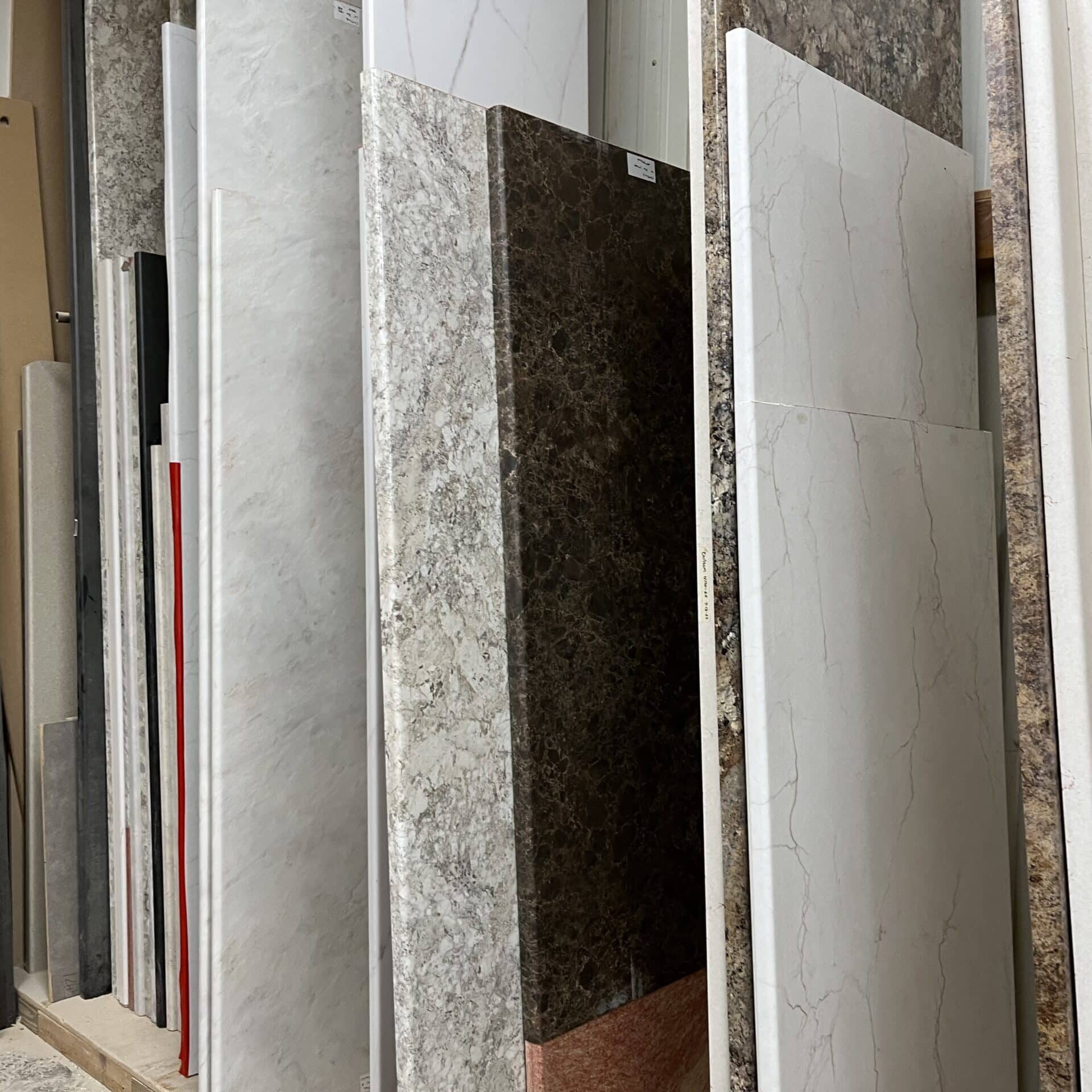 Countertop Slabs Stacked at Warehouse