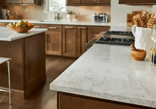 Elegant natural stone countertop surface