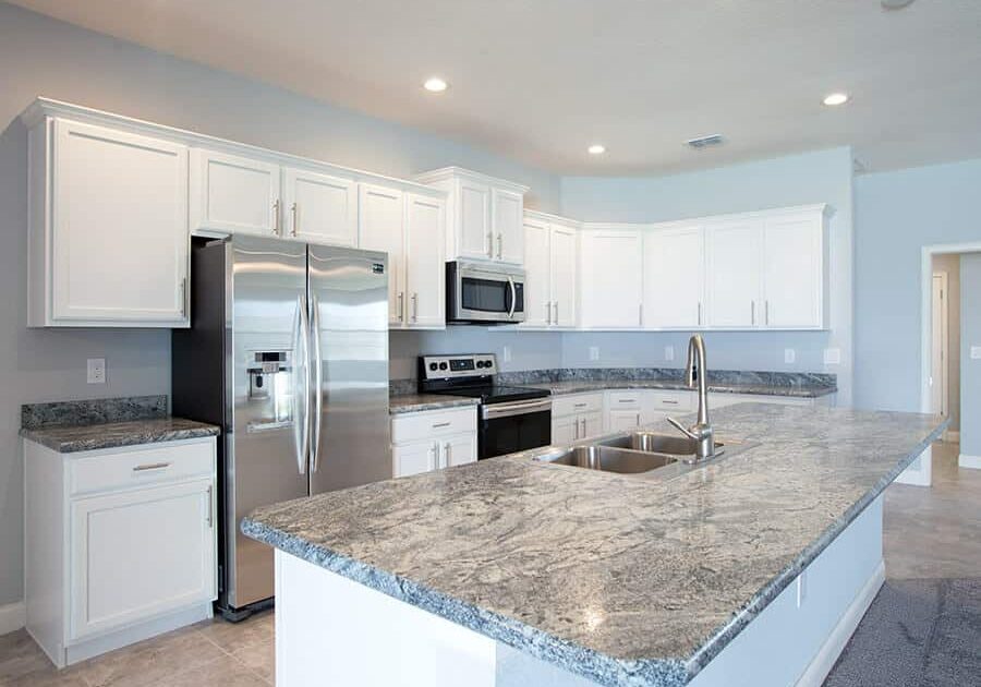 white kitchen with wilsonart laminate counter top
